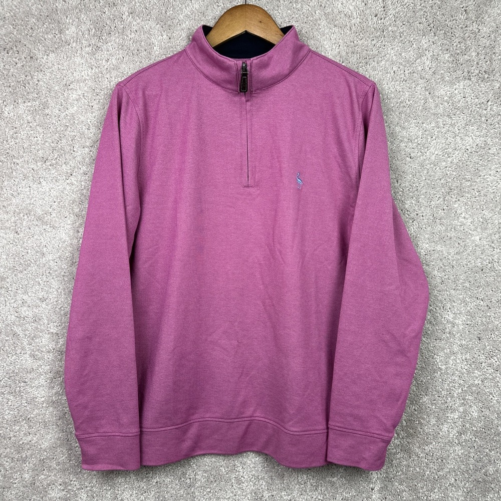 Tailorbyrd Collection Modal Pullover 1/4 Zip Athletic Casual Pink Size Medium